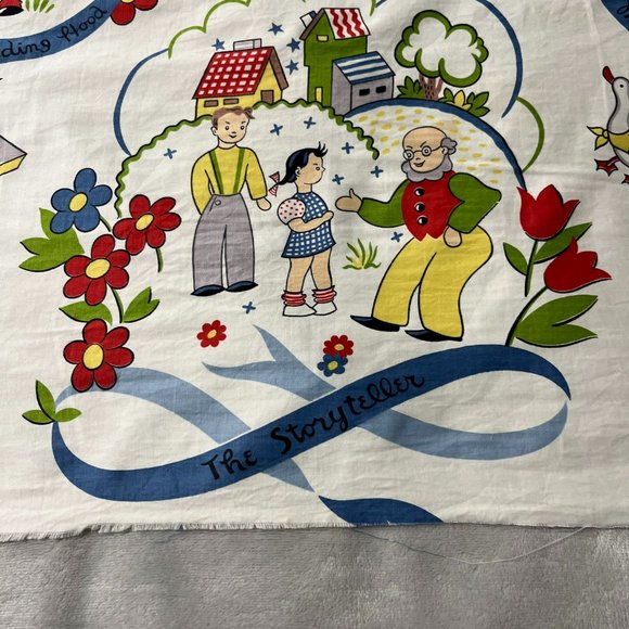 Vintage Waverly Storyteller Nursery Rhymes Cotton fabric Panel 36x 17 *READ* - Picture 16 of 16